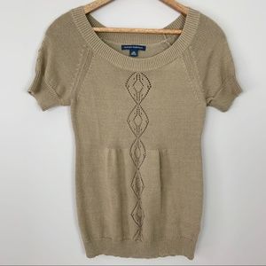 Banana Republic Tan Short Sleeve Sweater